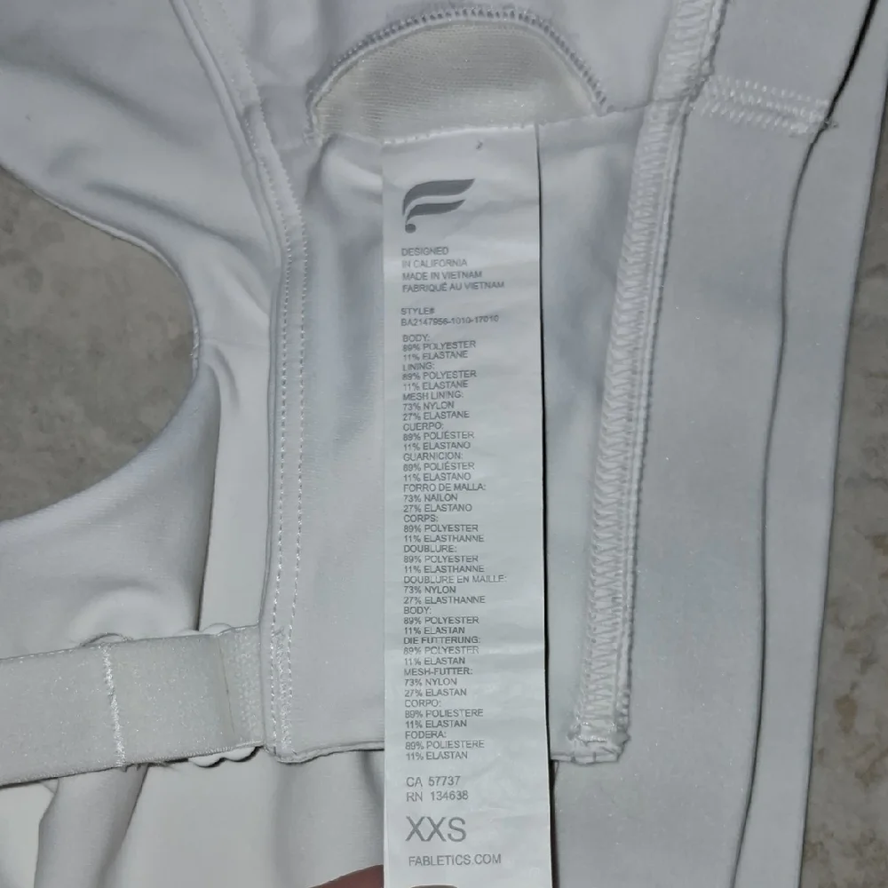 Fabletics White Sports Bra
